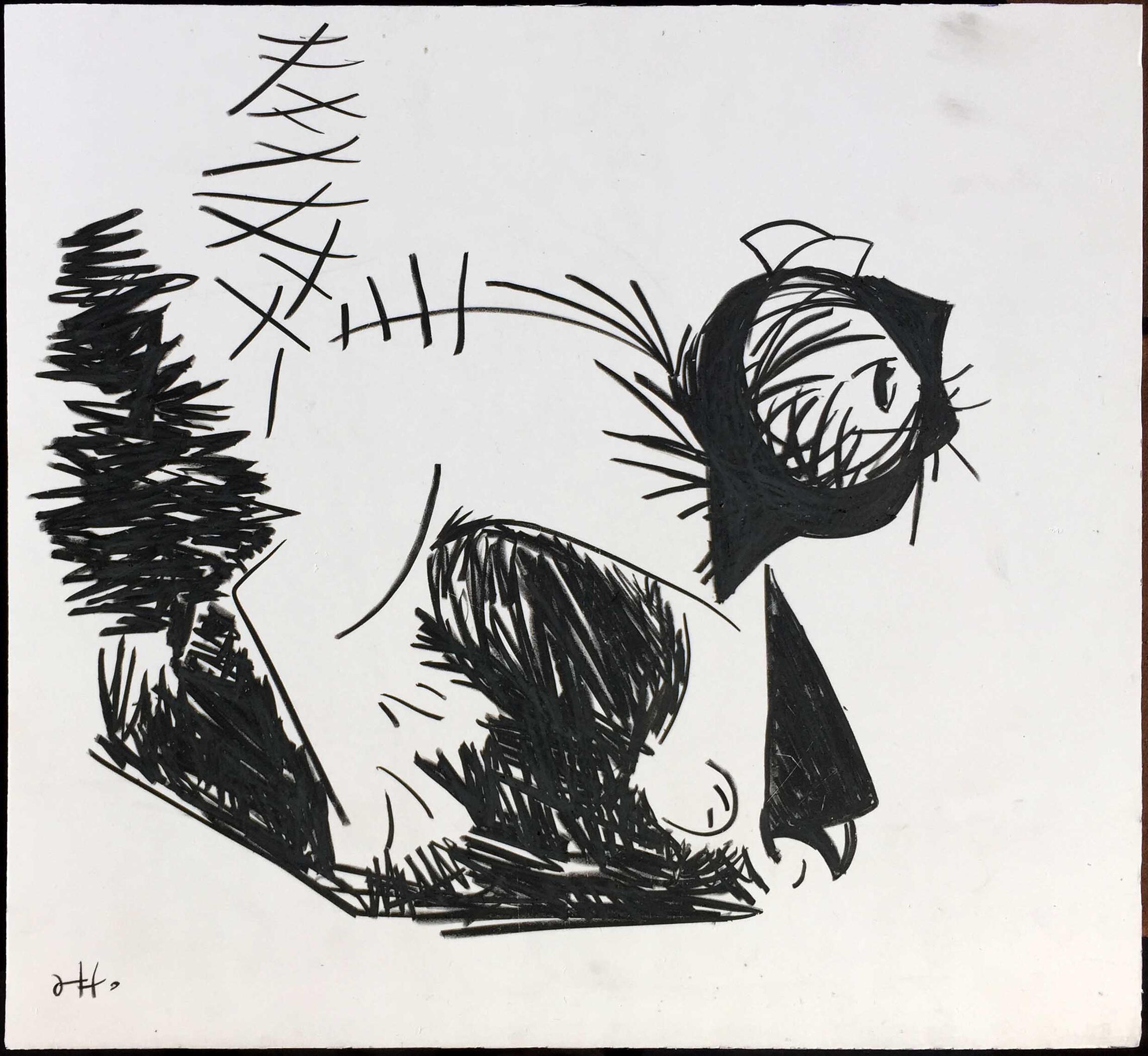 27sept20 oil pastel on plastic 11x12in 27x30cm